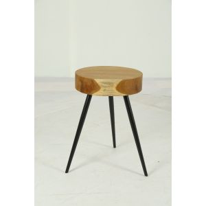 Aras Side Table - Crafted from Premium Teak Wood with Natural Finish
