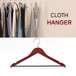 Brown Cloth Hanger Set Of 3 By Stories