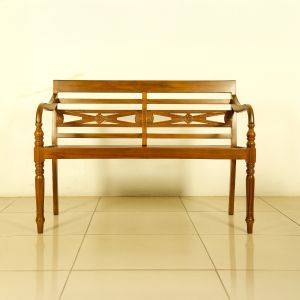 Raffles 2-Seater Arm Chair - Made of Teak Wood Ideal for Varanda, Living Area or Launges By Stories