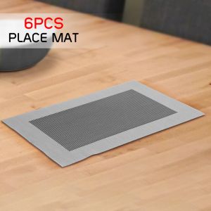 Silver Pvc Placemat Set Of 6 By Stories  