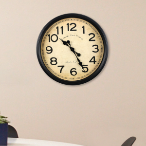 Wall Clock In Black & Light Brown Color By Stories