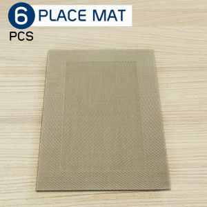 Beige Coffee Pvc Placemat Set Of 6 By Stories 
