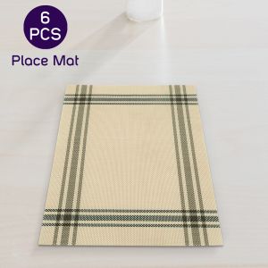 Pvc Placemat Set Of 6 In Beige Color By Stories  