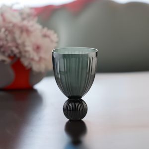 Black Glass vase 7x11 By Stories