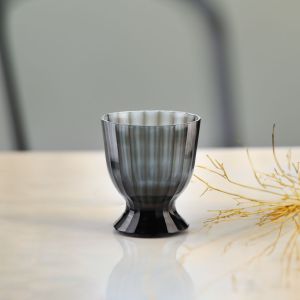 Black Glass vase Large 7.5x8.5 By Stories