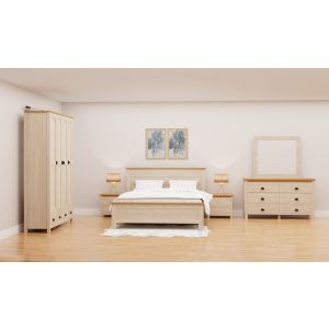 Safari Bedroom Set (Queen Size Bed+Wardrobe+Dresser+Side Table) By stories
