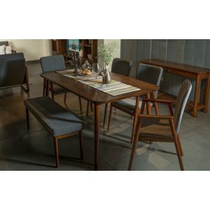 Caroline Wooden Dining Table With Bench By Stories