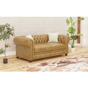 Chesterfield 3 Seater Leather Sofa By Stories