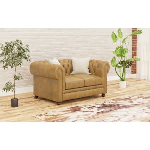 Chesterfield 2 Seater Leather Sofa By Stories