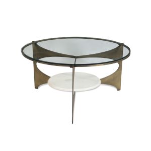 Iron Coffee Table With Glass Top By Stories