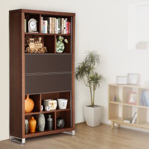 Manila Book Case With Walnut Finish By Stories