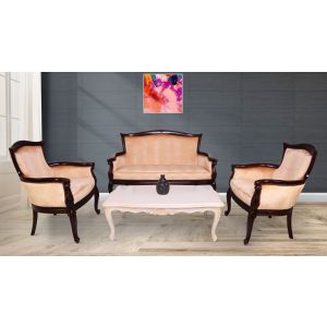 Fabio Mahogany Wooden Sofa set  By Stories