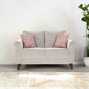 Ripon 2-Seater Fabric Sofa in Light Beige | Comfortable, Durable & Modern Sofa for Living Room