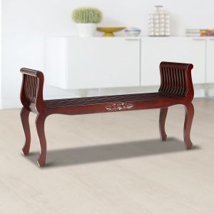 Kartini 2 Seater Bench In Mahagony Finish By Stories