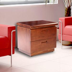 Nico Mahogany Bedside Table with Storage | Stylish Nightstand for Bedroom by Stories