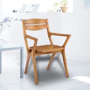 Sasso Arm Chair In Oak Wood by Stories