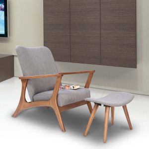 ROMA-LC-WN Leisure Chair With Ottoman by stories