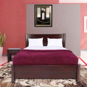 Ulmer Bed Mahogany Wood 150x200cm  by Stories