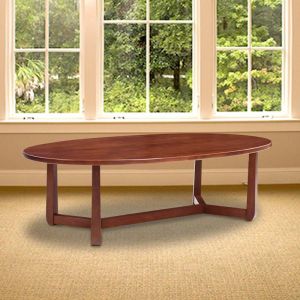 Dora YG Oval Cofee Table in Walnut Finish by Stories