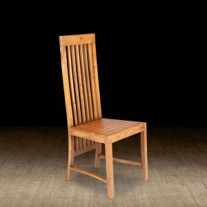 Bungsu Dining Chair Armless With Out Cushion Teak Finish Finish  By Stories 
