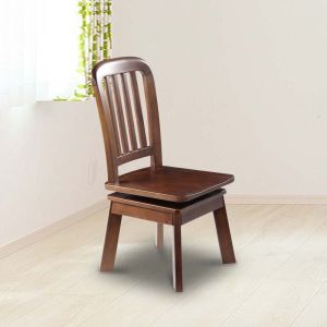 Enkel Mahogany Wood Swivel Chair by Stories