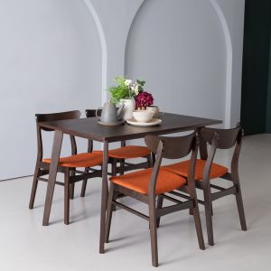 Cubits 4 Seater Dining Table Set with Audrey Chairs By Stories 
