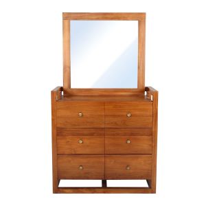 Wambo Dresser With Mirror Teak Finish Finish  By Stories 