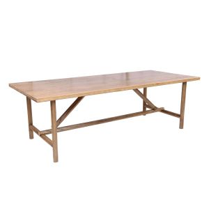 Dinsor 8S Dining Table Asian Oak Wood Finish  By Stories 