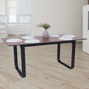 Ulmer Dining Table  Black In Walnut  Finish  By Stories 
