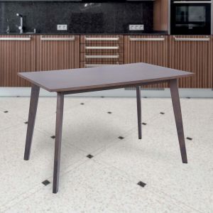Cubist Dining Table Dark In Chestnut Finish  By Stories 