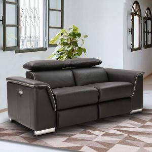 PRAIRIE RECLINER SOFA 2 SEATER IN PURE LEATHER BY STORIES