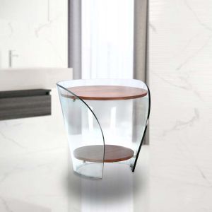 Oska Side Table In Glass By Stories