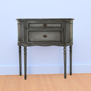 Heritage Side Table With Silver Finish By Stories