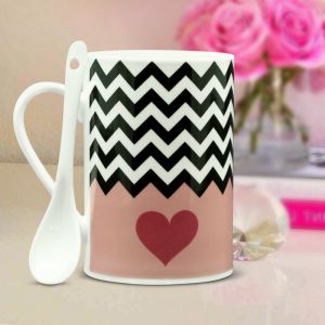 Zigzag Coffee Mug Pink By Stories 