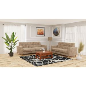 Joyo Fabric Sofa Set 3+2 In Beige By Stories