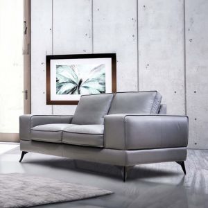 Greystone Leather 2-Seater Sofa | Modern & Comfortable Leather Sofa for Living Room by Stories