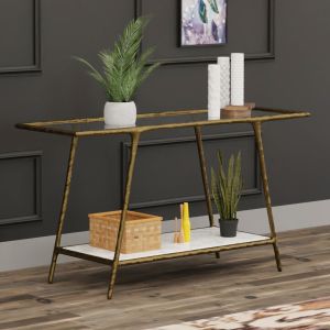 Iron Console Table With Marble Bottom By Stories