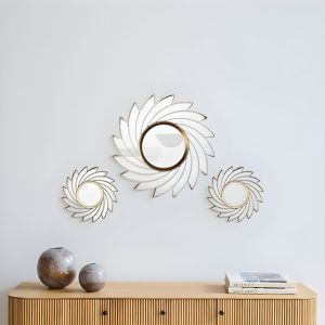 Spiral Shaped Wall Mirror Set of 3