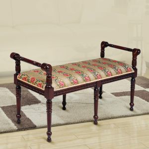 Loft 2 Seater Bench with Mahogany Wood Finish By Stories
