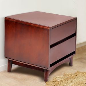 Henry Mahogany Wood Side Table By Stories