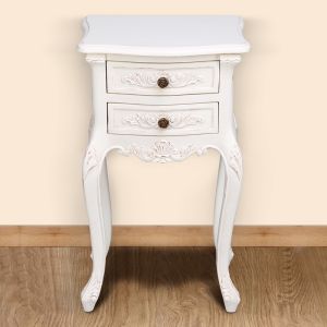 Lucie Side Table with Mahogany Wood In Distress Finish by Stories 