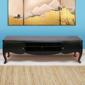 Deline TV Unit with Mahogany Wood Finish By Stories