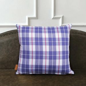 Blue Cushion  Cover  Check Pattern 40 X 40cm by Stories