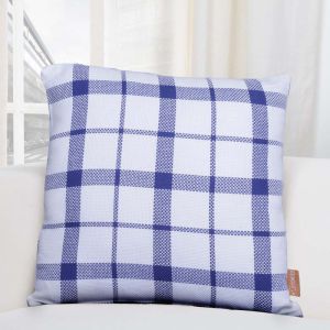 Navy Blue  White Cushion  Cover 40 X 40cm by Stories