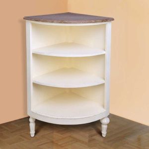 Perle Corner Side Table With Bayur Wood Finish By Stories