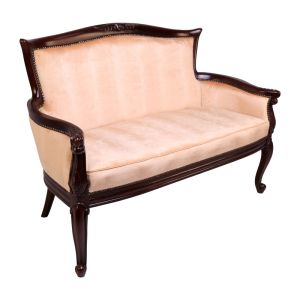 Fabio 2 Seater Mahogany Wooden Sofa By Stories