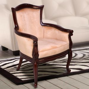 Fabio 1 Seater Mahogany Wooden Sofa By Stories