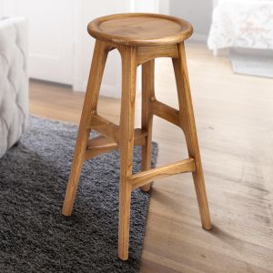 Bobby Bar Stool With Oak Wood Finish By Stories