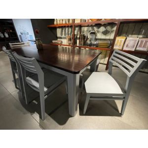 Jion Dining Table Set With Grey Antique Finish By Stories