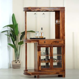 Wooden Designer Bar Counter By Stories